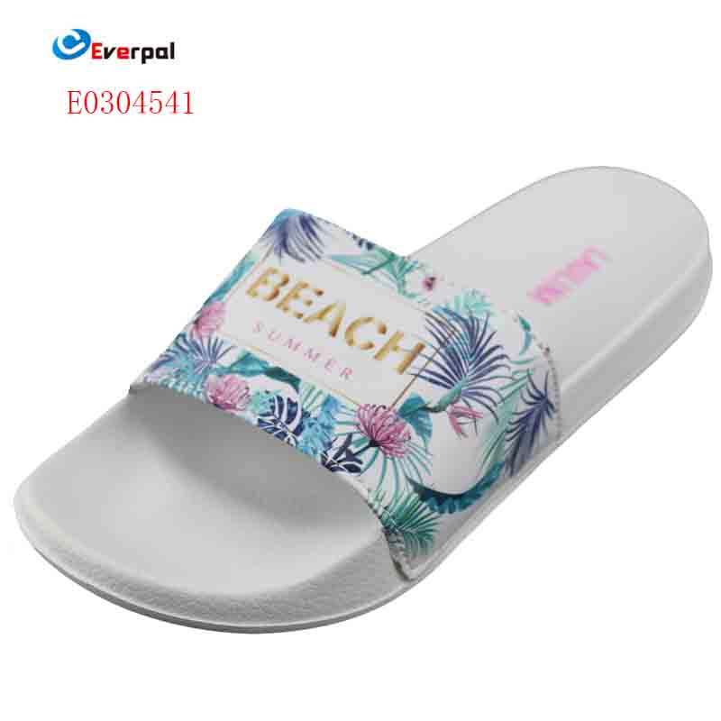 Floral Slide Shoes Kanggo Wanita